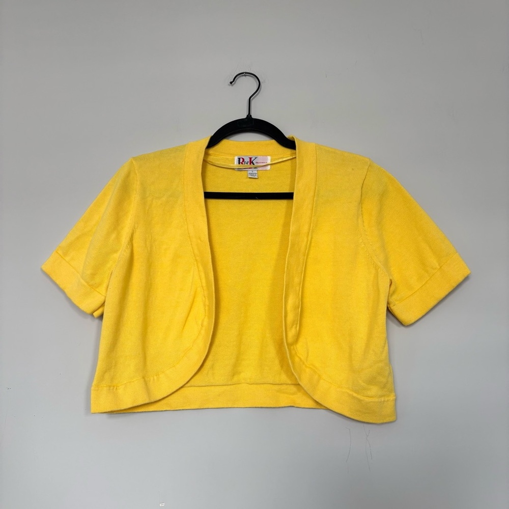 R&K Originals Women’s Y2K Early 2000’s Cropped Cardigan 100% Cotton, Vintage